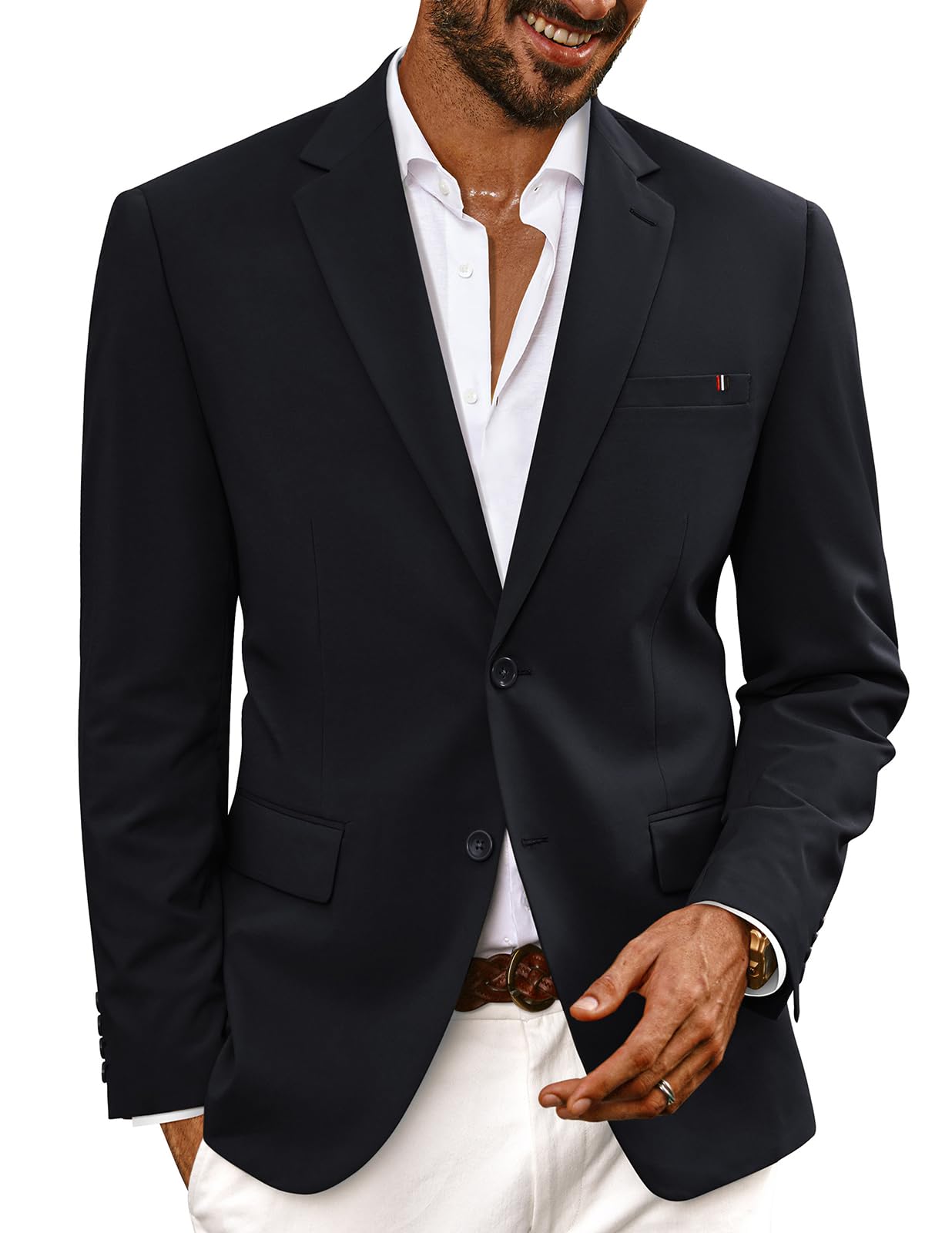 PJ PAUL JONES Mens Casual Sport Coats Two Buttons Lightweight Business Sport Blazer